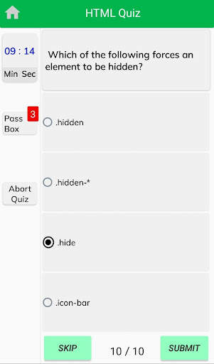 HTML MCQs screenshot 6