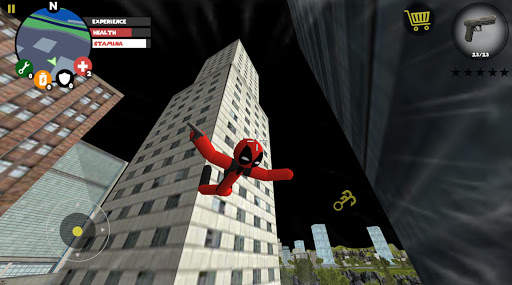 Flying Hero Spider- Rope Hero Stickman Crime City स्क्रीनशॉट 1