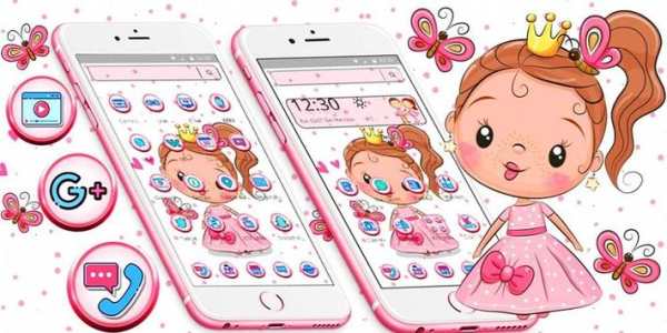 Cartoon Cute Pink Princess Theme screenshot 4