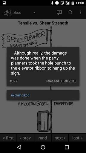 Browser for xkcd screenshot 2