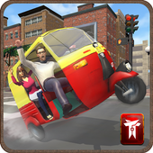 Tuk Tuk Rickshaw Taxi Driver icon