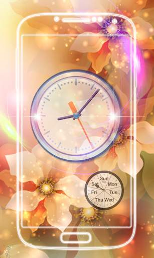 Leaves Analog Clock Live Wallpaper screenshot 5