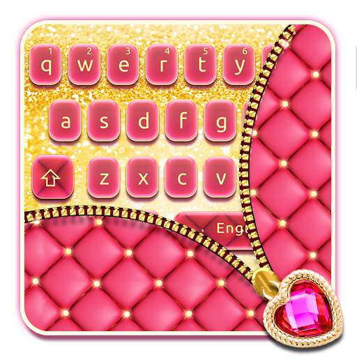 Pink Zipper Keyboard Theme 10001003