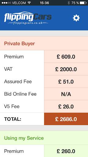 Car Auction Fee Calculator screenshot 4