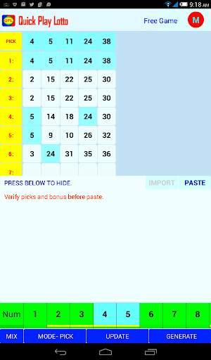 Quick Play Lotto screenshot 4