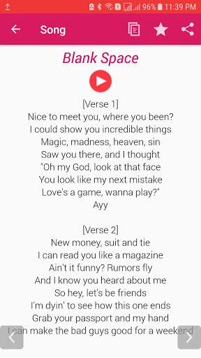 Tay Swift Lyrics Offline screenshot 4