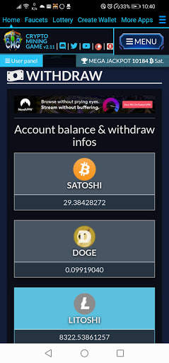 Crypto Mining Game: Free BTC LTC DOGE BTH ETH DASH screenshot 6