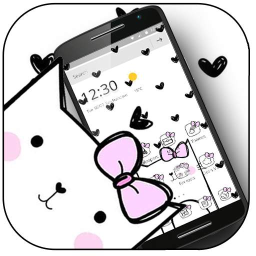 Cute Heart Spot Bow Kitty Theme 1.1.9