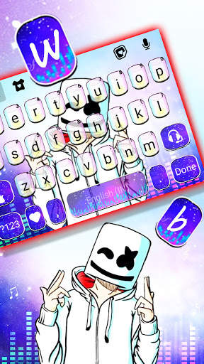 Club Doodle DJ Keyboard Background screenshot 2