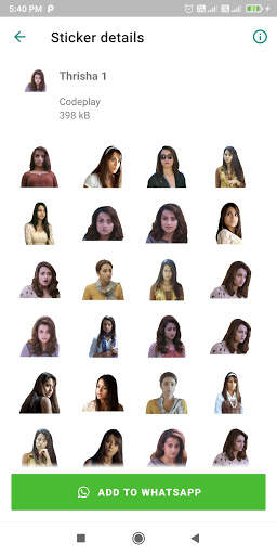 Actress stickers for whatsapp tamil : WAStickerApp screenshot 2