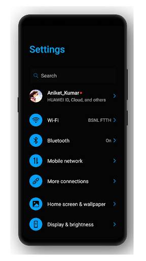 G-Pix [Android Q] Dark EMUI 9/10 THEME screenshot 3