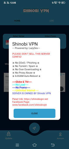 Shinobi VPN GTM - NoLoad screenshot 3