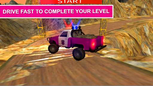 Pink Lady Offroad Mountain Jeep Driver Simulator screenshot 3