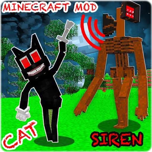 Cartoon Cat and Siren Head mod for mcpe 1