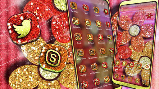 Glitter Flower Launcher Theme screenshot 1