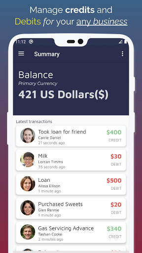 Offline Billing cashbook ledger transaction EMI screenshot 1