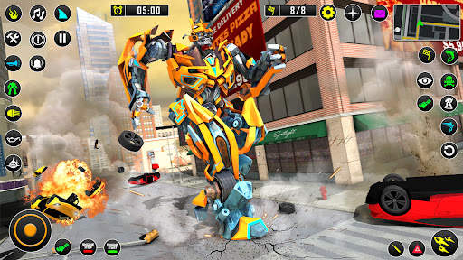Shark Robot Car Game 3d screenshot 7