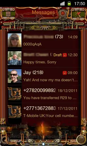 Steampunk GO SMS Theme screenshot 4