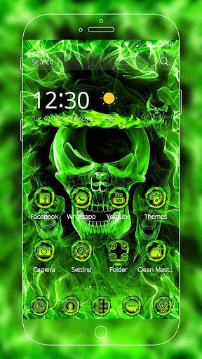 Hell Skull Fire Theme screenshot 2