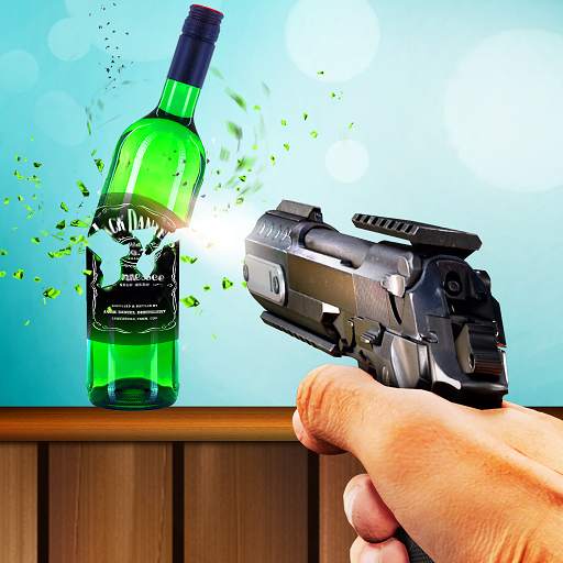 Real Bottle Shooting Gun Games 3.7