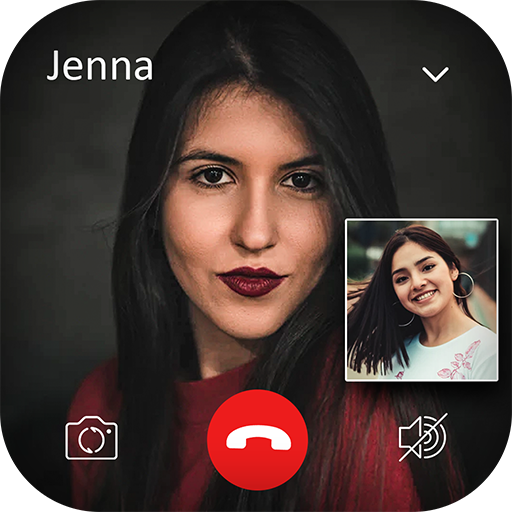 Fake Video Call, Girl Fake Video Call أيقونة