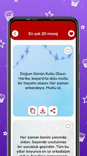 Doğum günü kartları iletileri screenshot 2