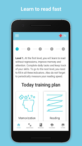 Fastreader — speed reading, memory and attention screenshot 1