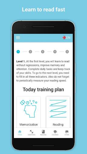 Fastreader — speed reading, memory and attention screenshot 1