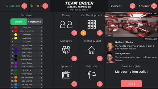 Team Order: Rennsport-Manager (Strategiespiel) screenshot 9