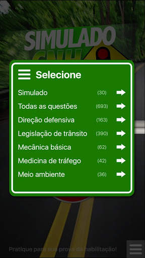 Simulado CNH screenshot 2