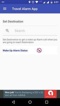 Travelling Alarm App screenshot 2