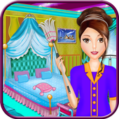 Hotel Room Cleaning Girls Game icon