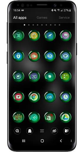 Theme Launcher - Spheres Green screenshot 3