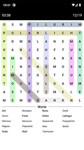 Wortsuche Spiel Deutsch screenshot 1