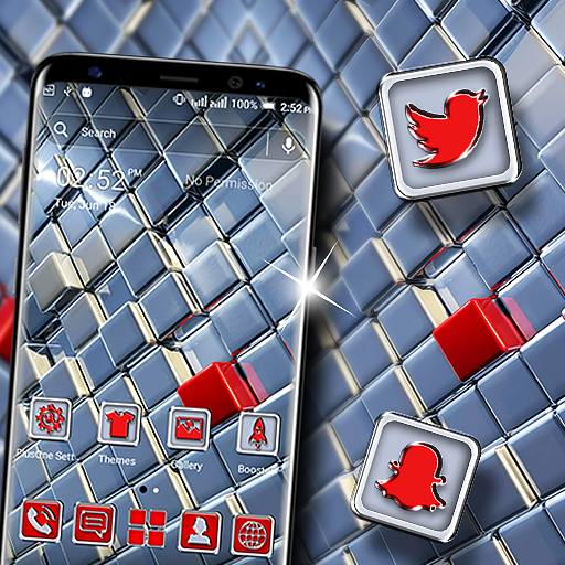 3D Sliver Square Theme icon