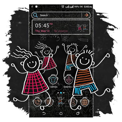 Black Board Sketch Launcher Theme 1.1.0