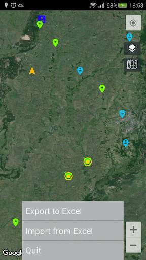 My Excel POI map screenshot 2
