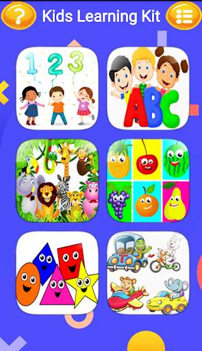 Kids Learning - ABC,123, Animals, Shapes, Fruits screenshot 1