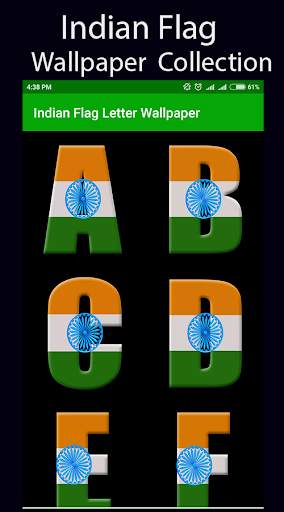 Indian Flag Letter Wallpaper screenshot 1
