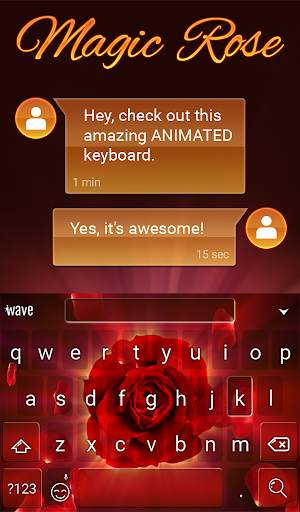 Magic Rose Animated Keyboard   Live Wallpaper screenshot 3