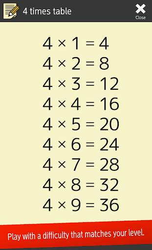 Multiplication table (Math, Brain Training Apps) screenshot 6