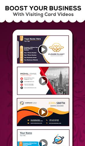 Video Business Card Maker: Visiting Card Maker screenshot 3