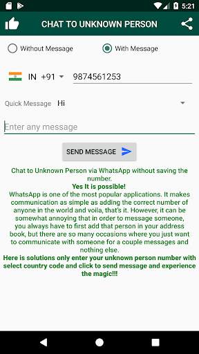 Chat to Unknown Person/Contact | Chat Via Whatsapp screenshot 4