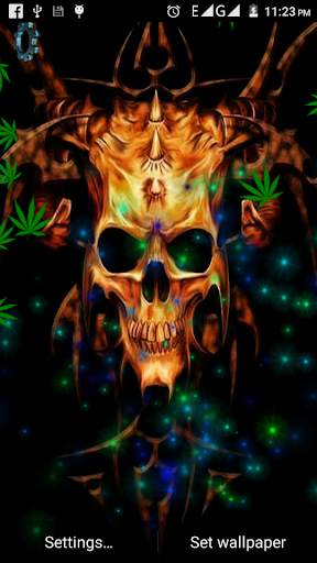 Skull Weed Live Wallpaper screenshot 1