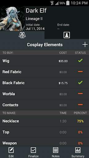 Cosplanner screenshot 3