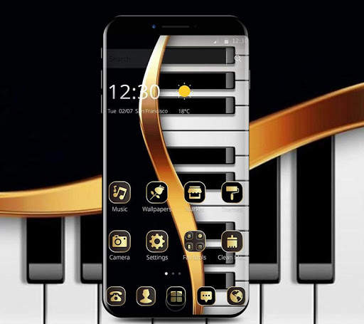 Gold Luxury Piano Theme screenshot 4