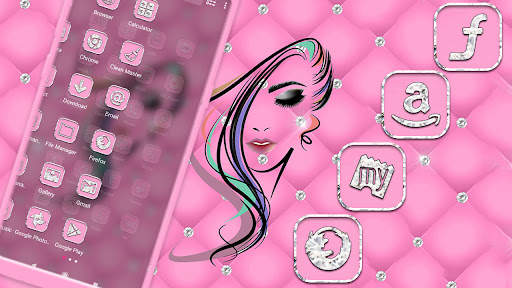 Girly Pink Launcher Theme screenshot 2