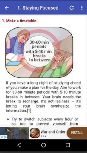 How to concentrate on studies скриншот 2