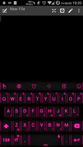 Keyboard Theme Neon Pink screenshot 1