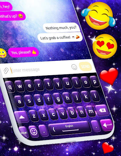 Galaxy Keyboard ⭐ Sparkling Stars Keyboard Themes screenshot 5